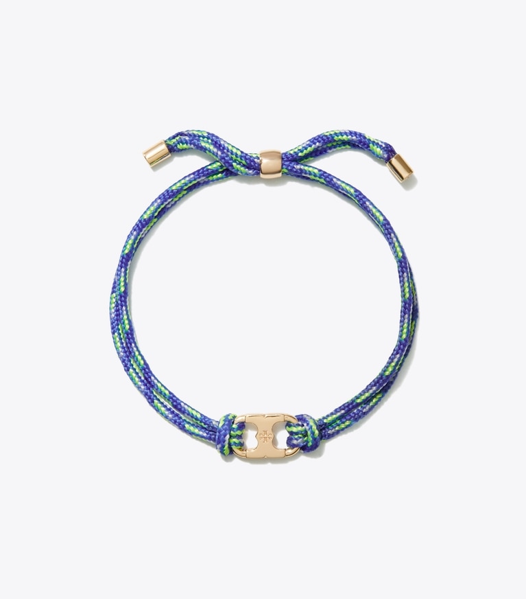 Tory Burch designer bracelets Embrace Ambition Bracelet in Tory Gold / Blue front