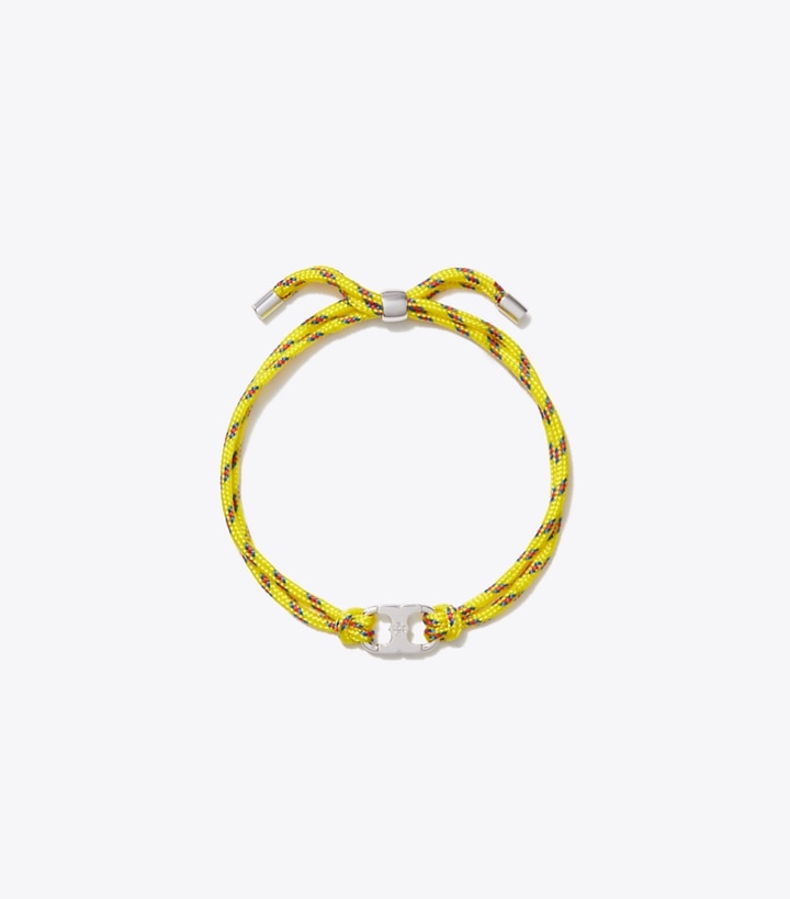 Tory Burch designer bracelets Embrace Ambition Bracelet in Tory Silver / Yellow front