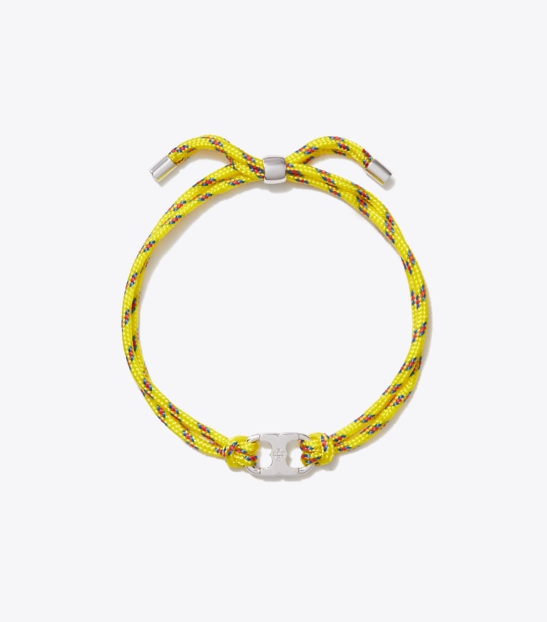 Tory Burch designer bracelets Embrace Ambition Bracelet in Tory Silver / Yellow front