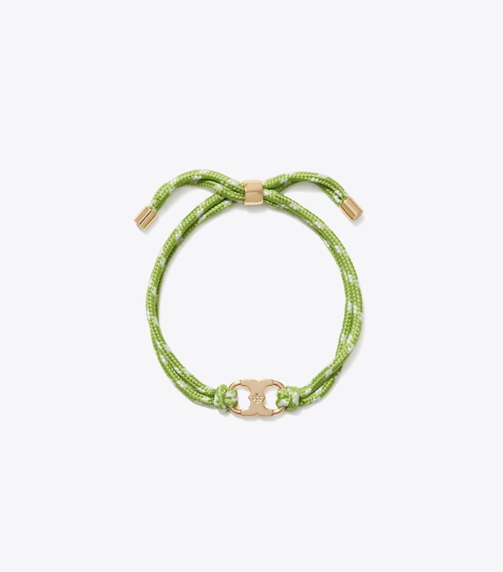 Tory Burch designer ブレスレット エンブレイス アンビション ブレスレット in Tory Gold / Green front