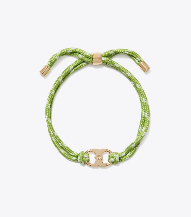 Tory Burch designer bracelets Embrace Ambition Bracelet in Tory Gold / Green front