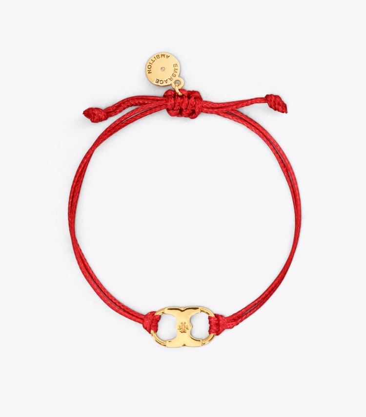 Tory Burch designer bracelets Embrace Ambition Bracelet in Red/Tory Gold front