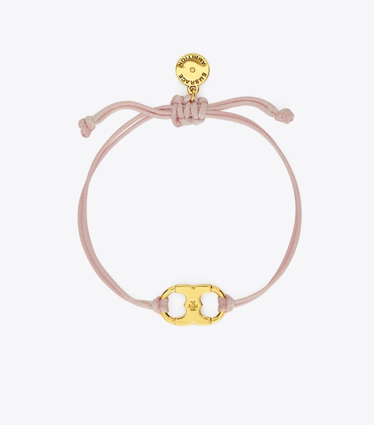 Tory Burch designer bracelets Embrace Ambition Bracelet in Tory Gold / Pink front