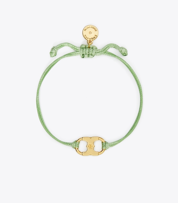 Tory Burch designer bracelets Embrace Ambition Bracelet in Tory Gold / Mint front
