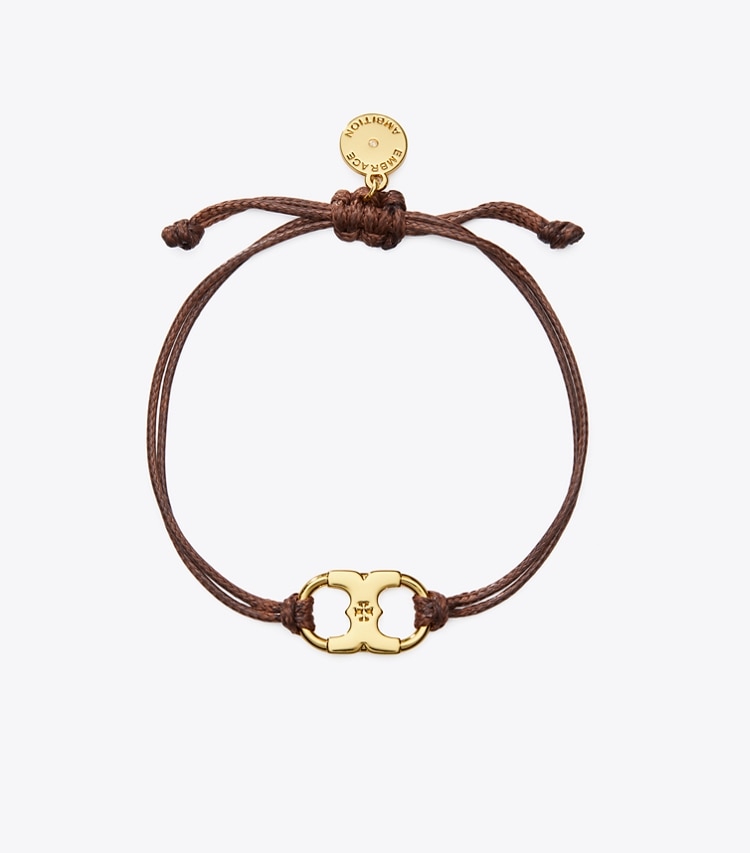 Tory Burch designer bracelets Embrace Ambition Bracelet in Tory Gold / Brown front