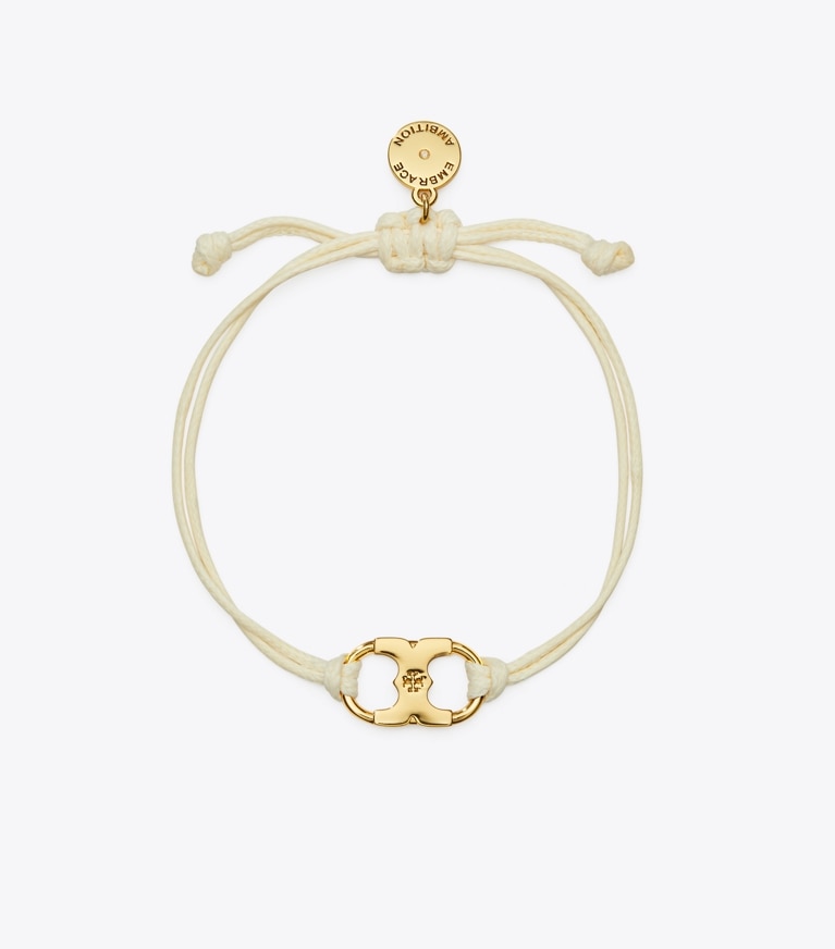 Tory Burch designer bracelets Embrace Ambition Bracelet in Tory Gold / Ivory front