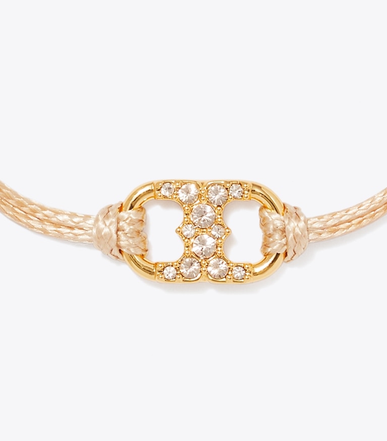 Tory Burch designer bracelets Embrace Ambition Pavé Bracelet in GOLD front