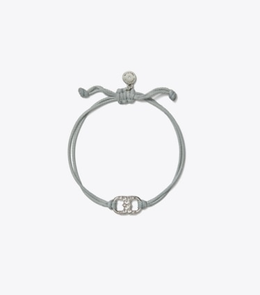 Tory Burch designer ブレスレット エンブレイス アンビション パヴェ ブレスレット in Silver front