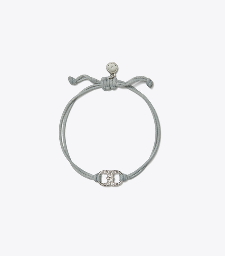 Tory Burch designer ブレスレット エンブレイス アンビション パヴェ ブレスレット in Silver front