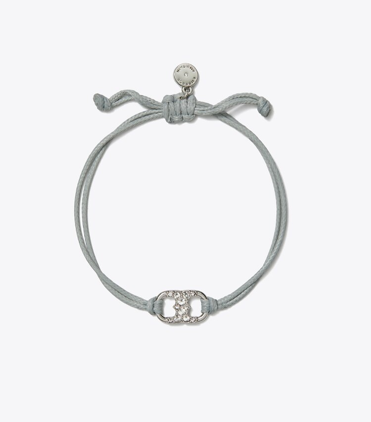 Tory Burch designer ブレスレット エンブレイス アンビション パヴェ ブレスレット in Silver front
