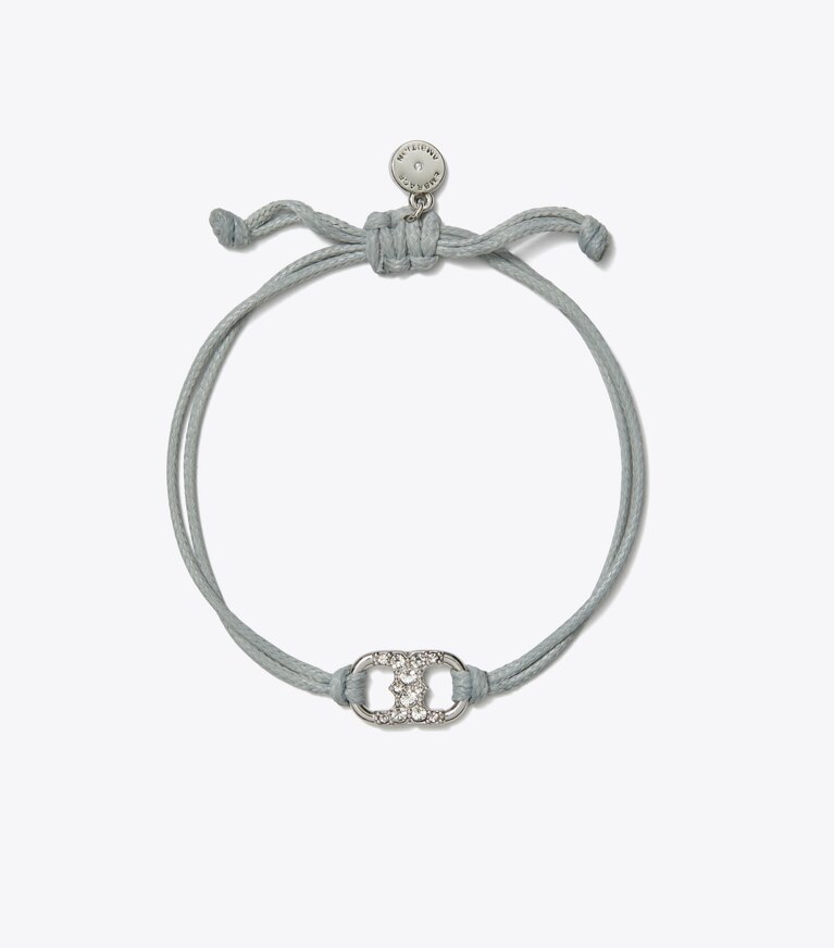 Tory Burch designer ブレスレット エンブレイス アンビション パヴェ ブレスレット in Silver front