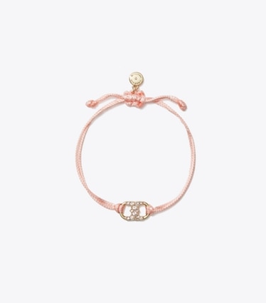 Tory Burch designer bracelets Embrace Ambition Pavé Bracelet in Pink / Crystal front