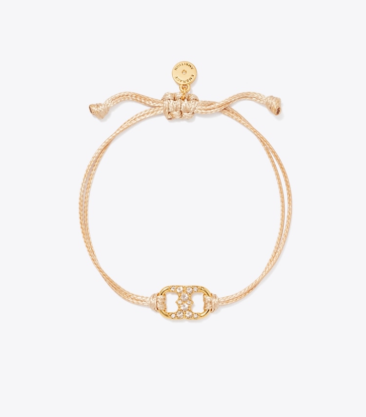 Tory Burch designer bracelets Embrace Ambition Pavé Bracelet in GOLD front