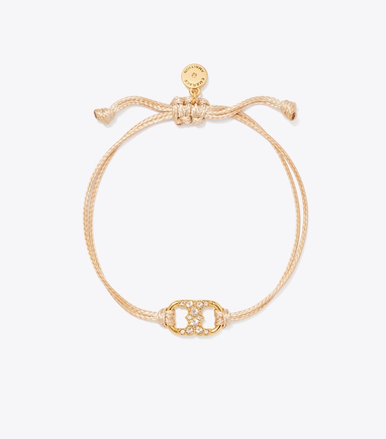 Tory Burch designer bracelets Embrace Ambition Pavé Bracelet in GOLD front