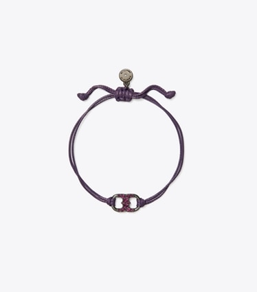 Tory Burch designer ブレスレット エンブレイス アンビション パヴェ ブレスレット in Purple front