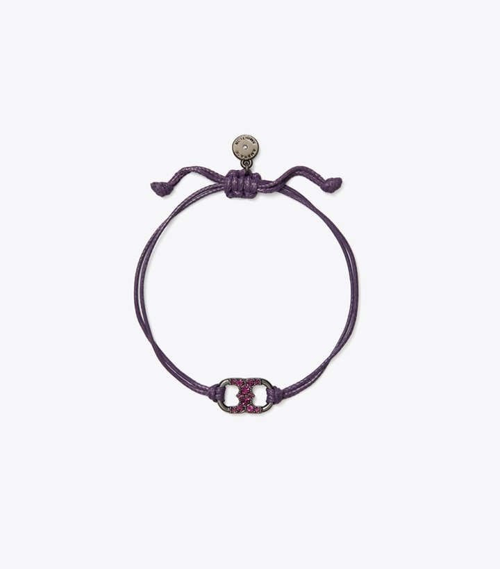 Tory Burch designer ブレスレット エンブレイス アンビション パヴェ ブレスレット in Purple front