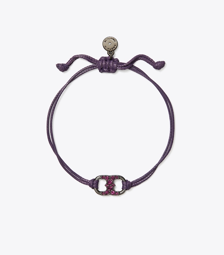 Tory Burch designer bracelets Embrace Ambition Pavé Bracelet in Purple front