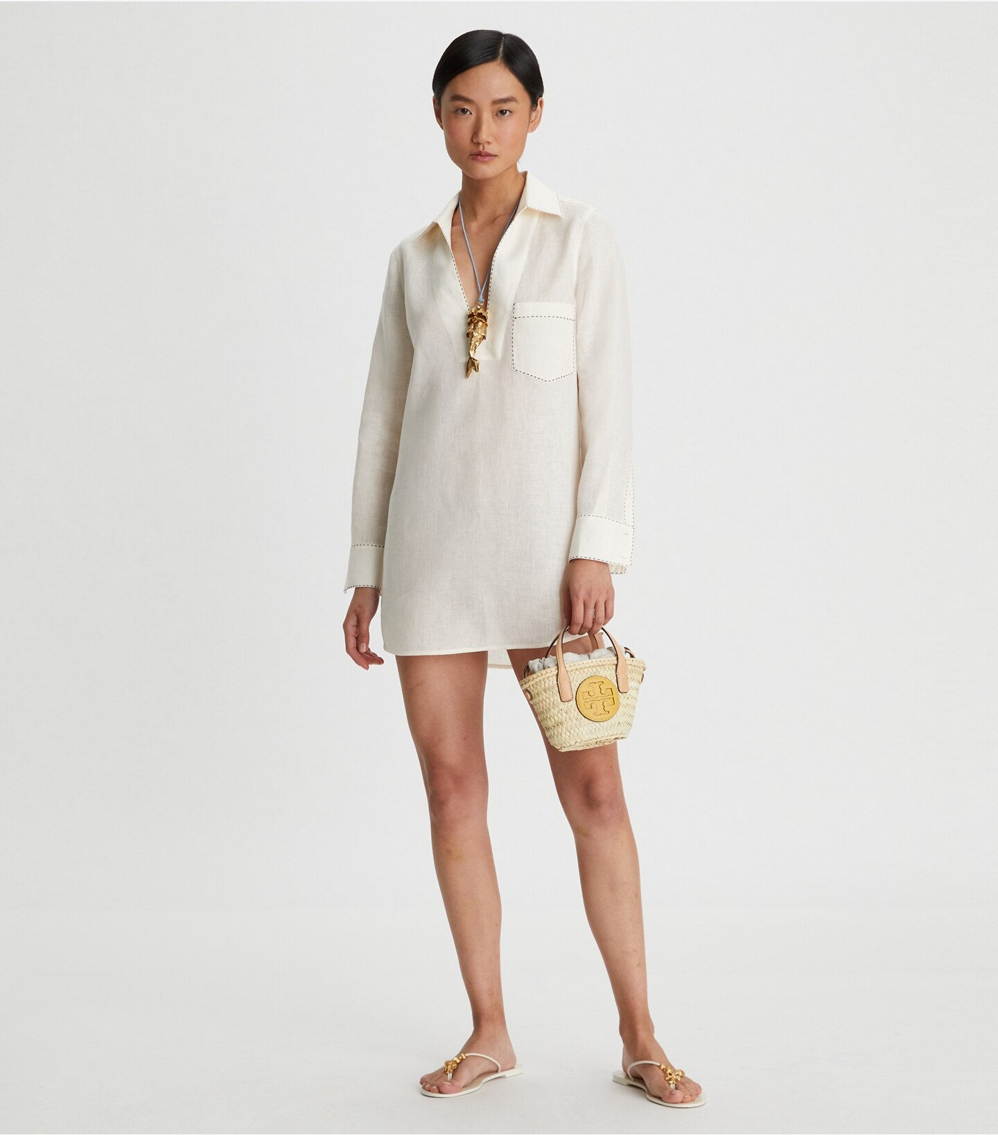 Embroidered Beach Shirt