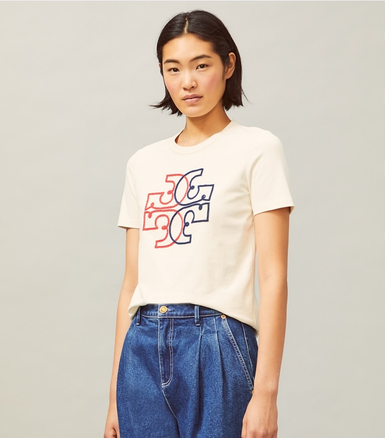 Tory burch color block shop t shirt