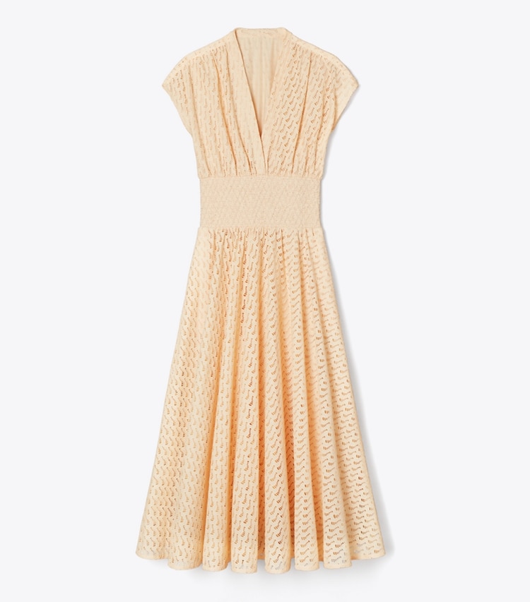 Tory Burch designer dresses Embroidered Cotton Dress in Pink Sorbet front
