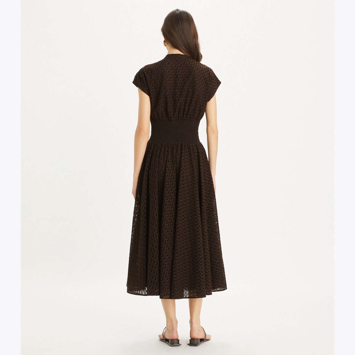 tory burch embroidered cotton dress Tory Burch Linen-Cotton Embroidered Midi Dress in Natural