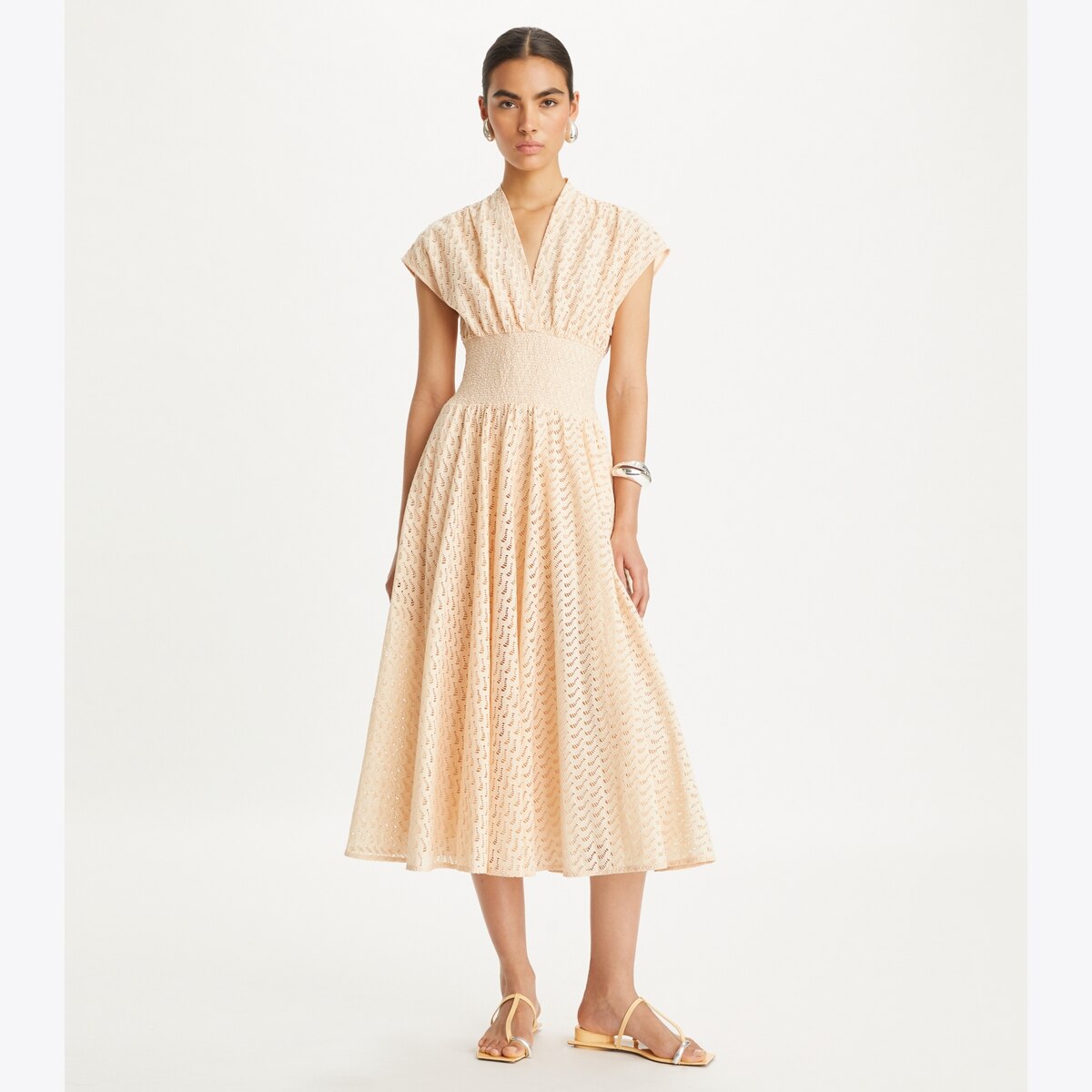 Embroidered Cotton Dress: Women's Designer Dresses | Tory Burch