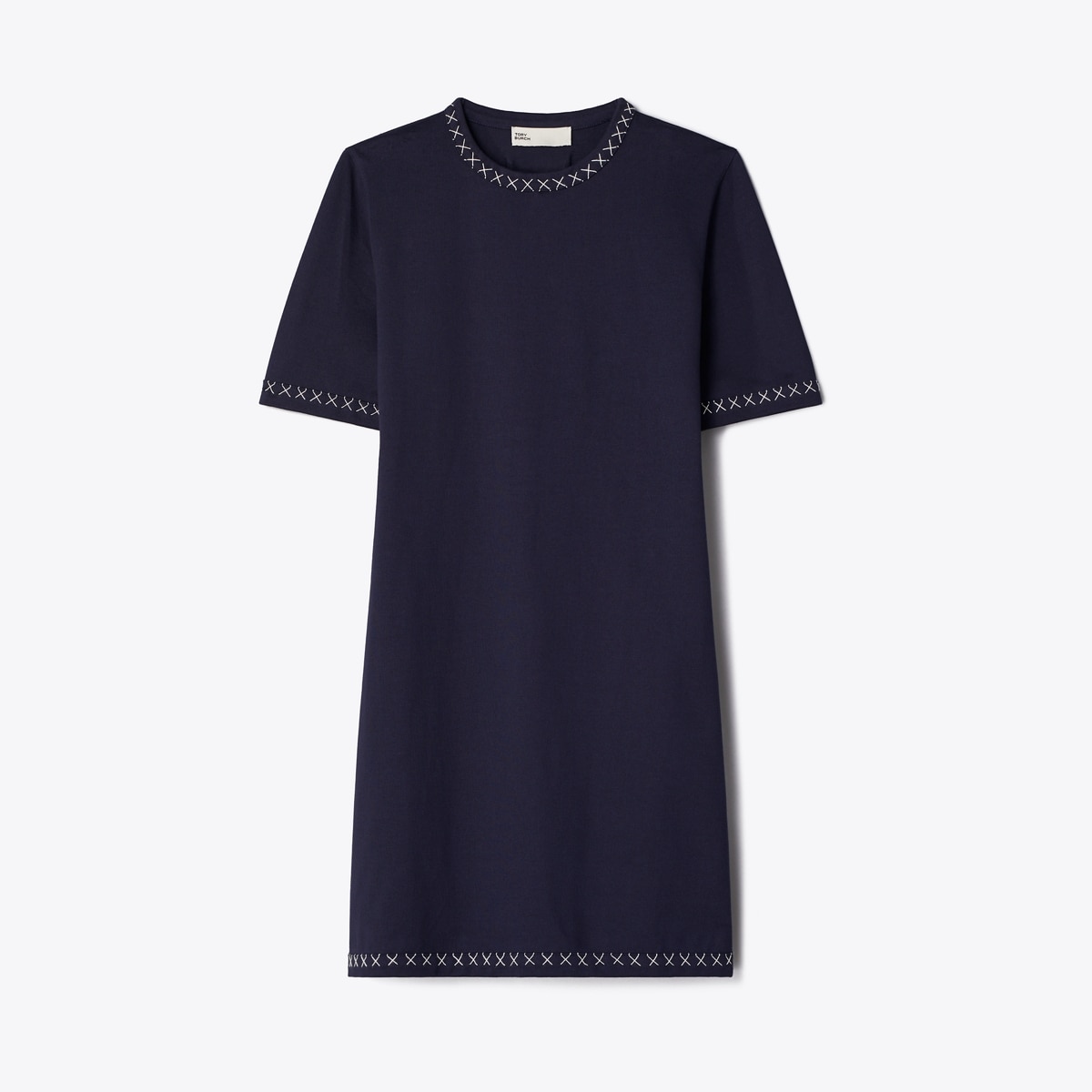 tory burch embroidered beach dress Tory Burch Embroidered Beach Dress With Pockets, Blue, Women's, Small