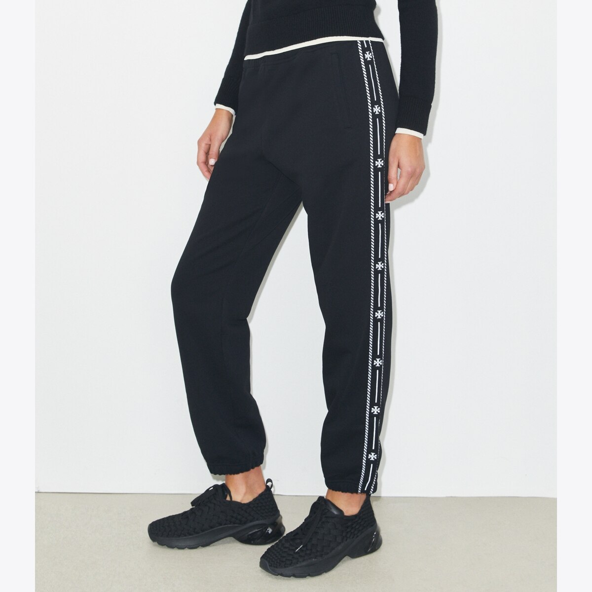 Embroidered French Terry Sweatpant: Women's Designer Bottoms