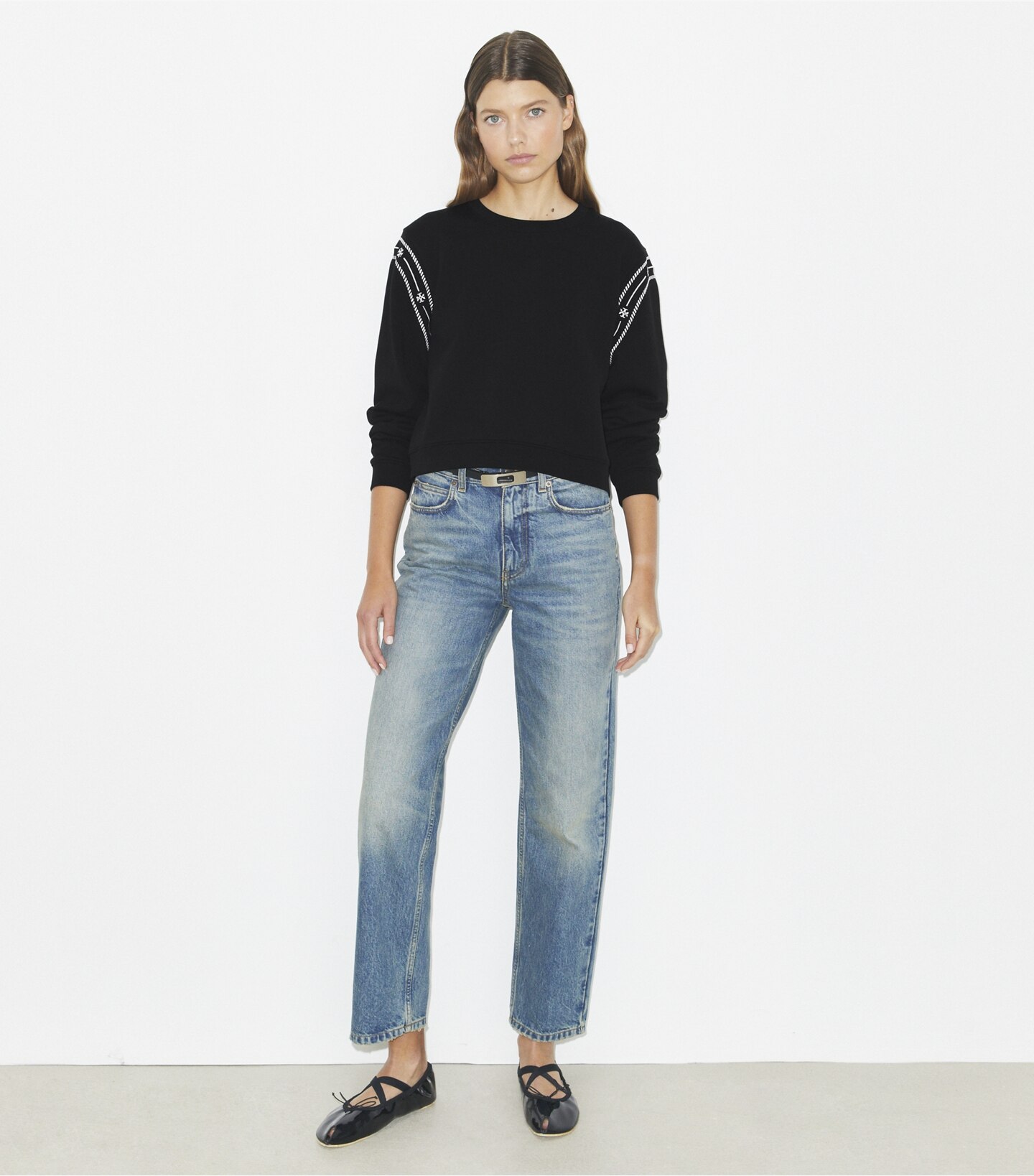 Embroidered French Terry Sweatshirt