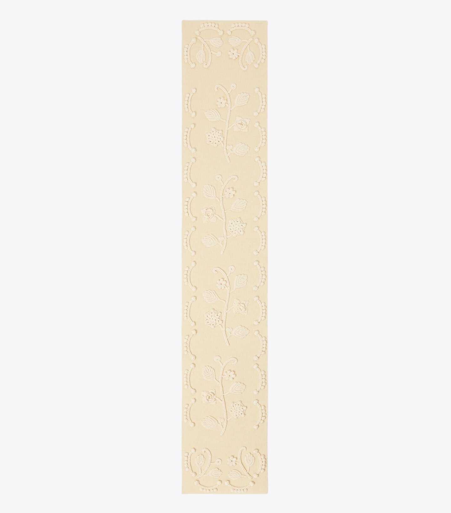 Embroidered Knit Scarf