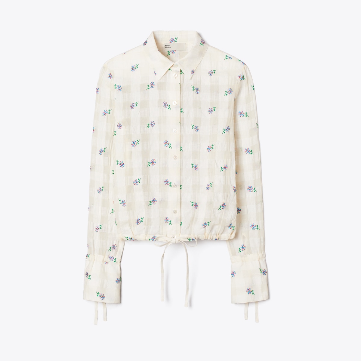EMBROIDERED LINEN BLOUSE