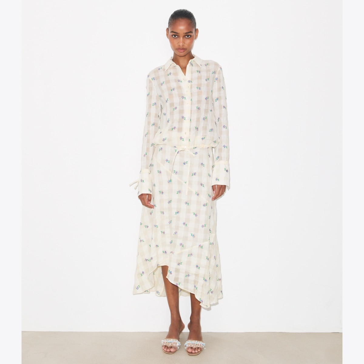 Embroidered Linen Blouse: Women's Designer Tops | Tory Burch