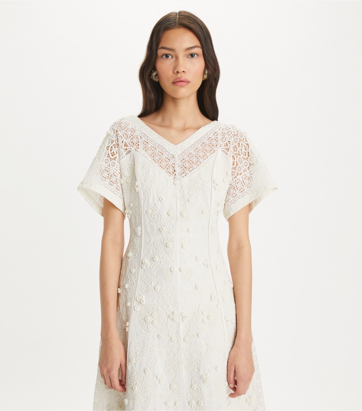 Embroidered Linen Dress