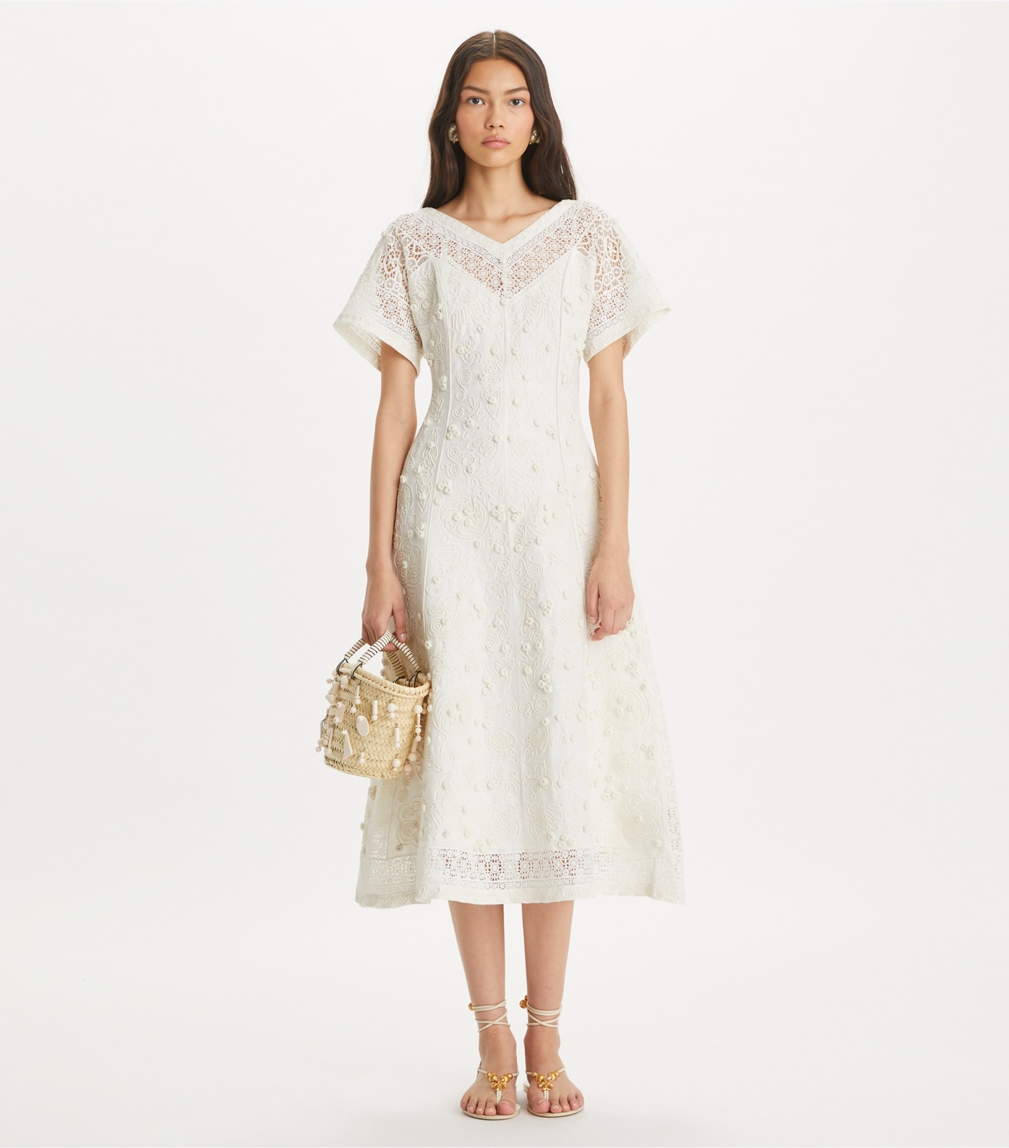 Embroidered Linen Dress