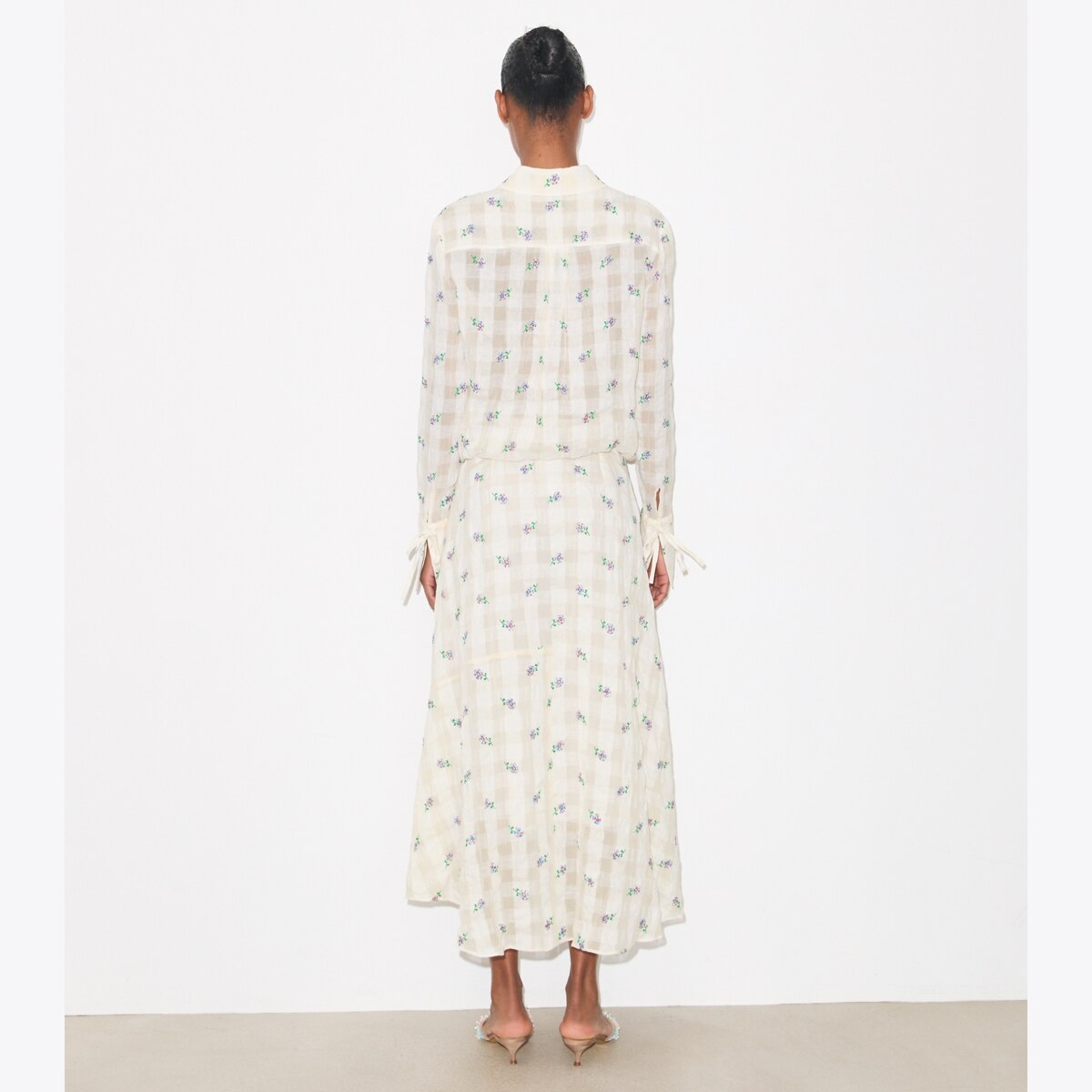 EMBROIDERED LINEN SKIRT - thumbnail 3
