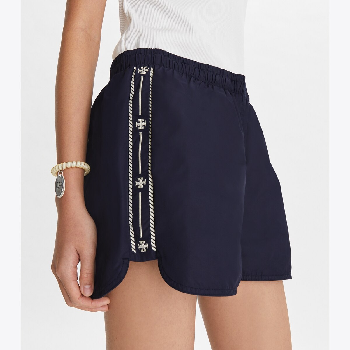 Embroidered Logo Nylon Short: Women's Designer Bottoms | Tory Sport