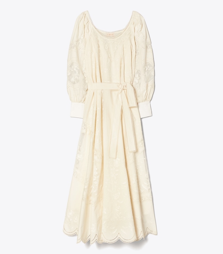 Embroidered Poplin Dress: Women's Designer Dresses | Tory Burch