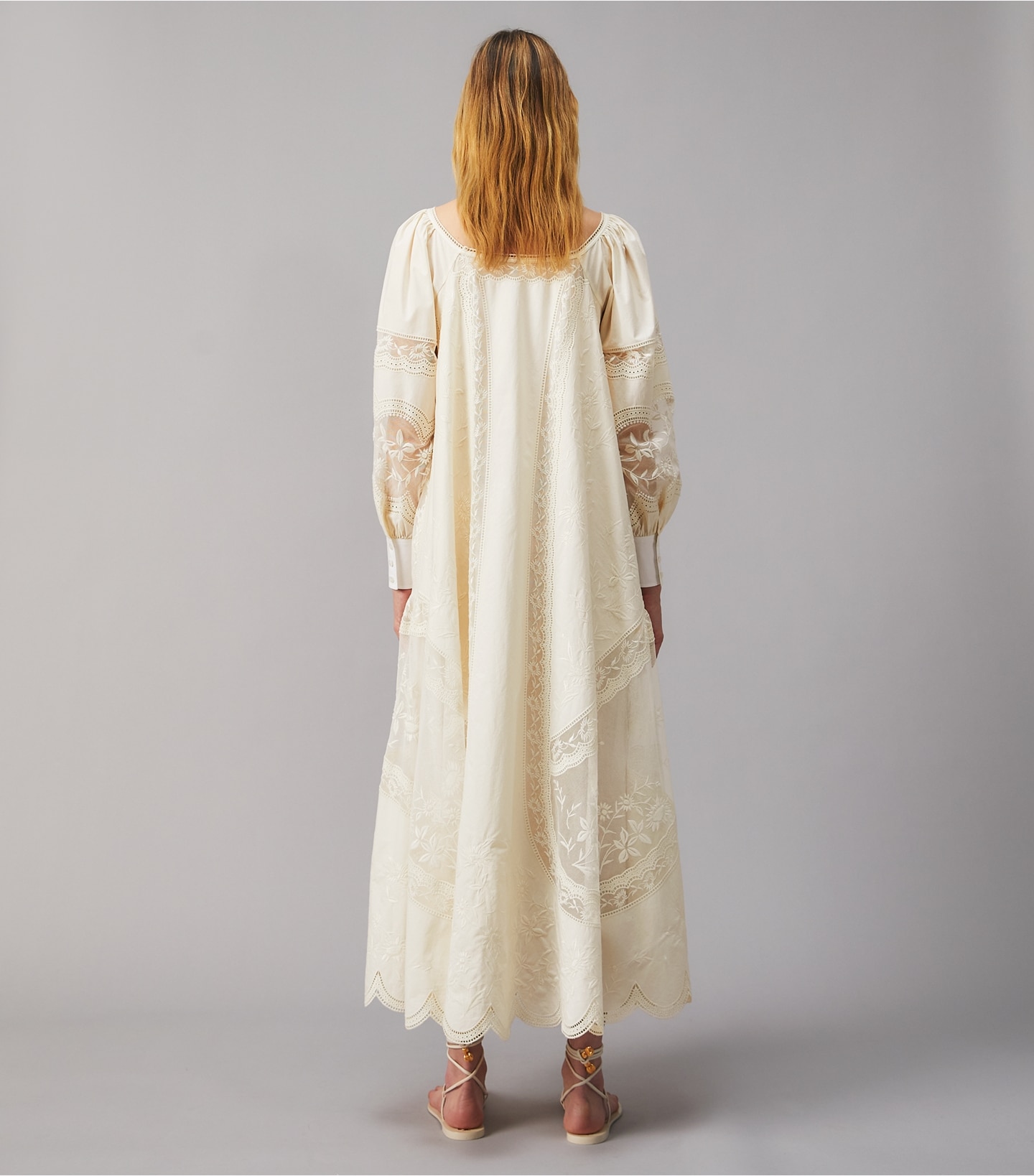 Embroidered Poplin Dress