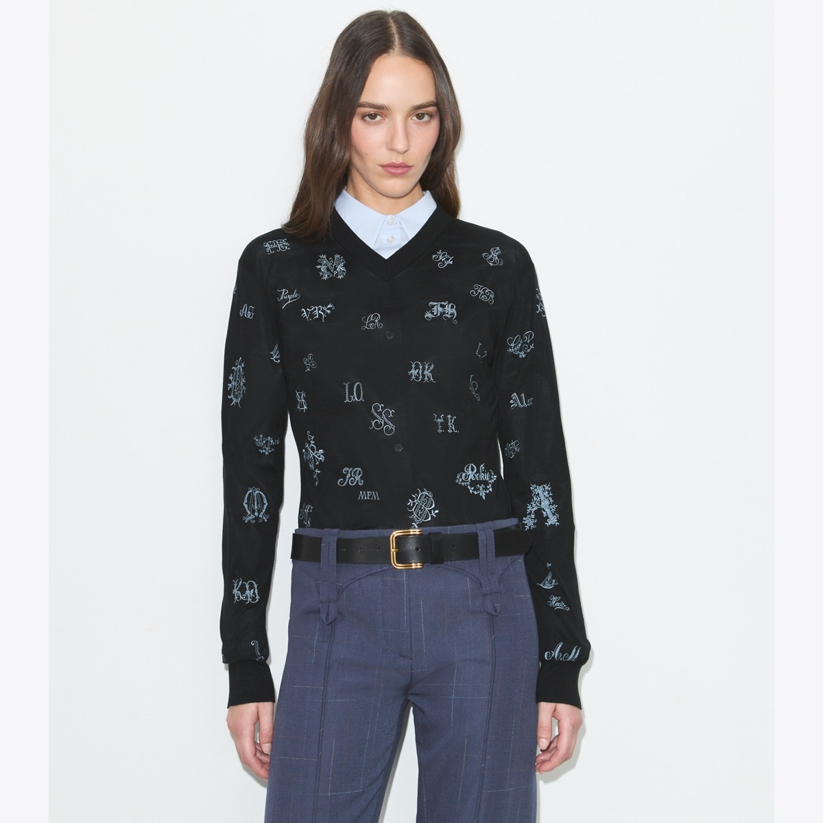 Embroidered Silk Sweater
