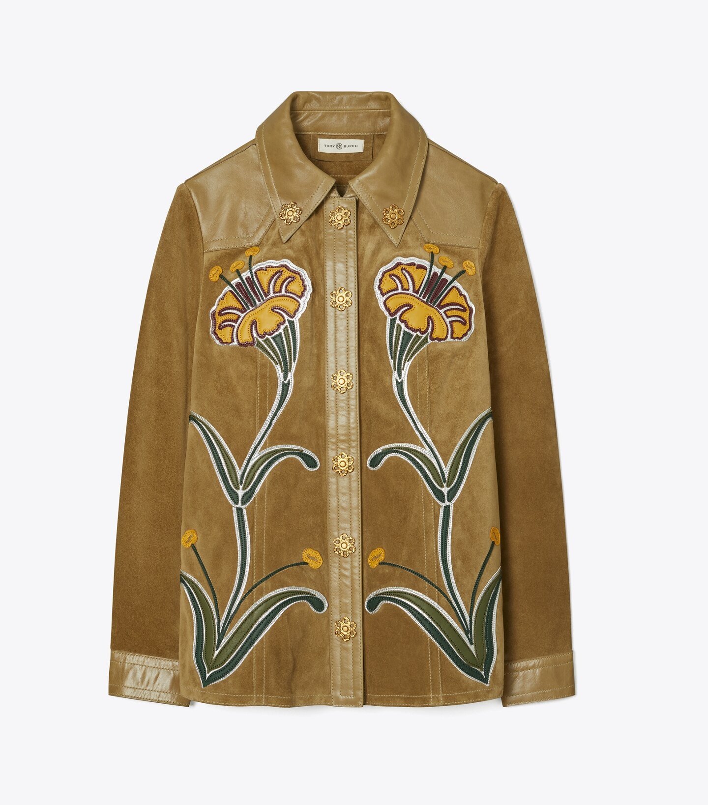 Embroidered Suede Reva Jacket