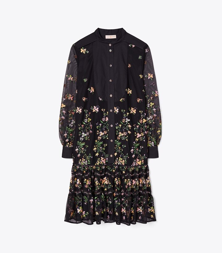 tory burch embroidered tunic dress