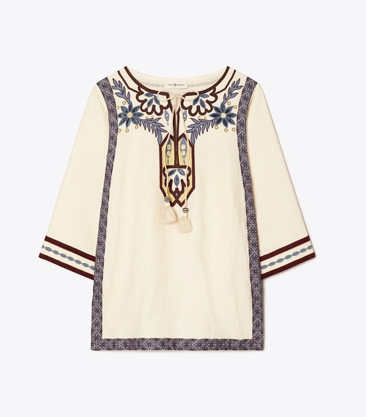 Embroidered Tunic: Women's Designer Tops | Tory Burch