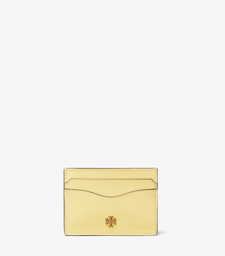 Tory Burch designer card cases Emerson Patent Slim Card Case in Vintage Lemon front