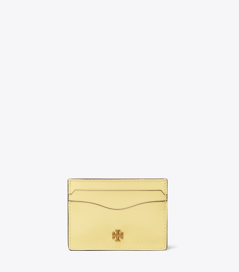 Tory Burch designer card cases Emerson Patent Slim Card Case in Vintage Lemon front
