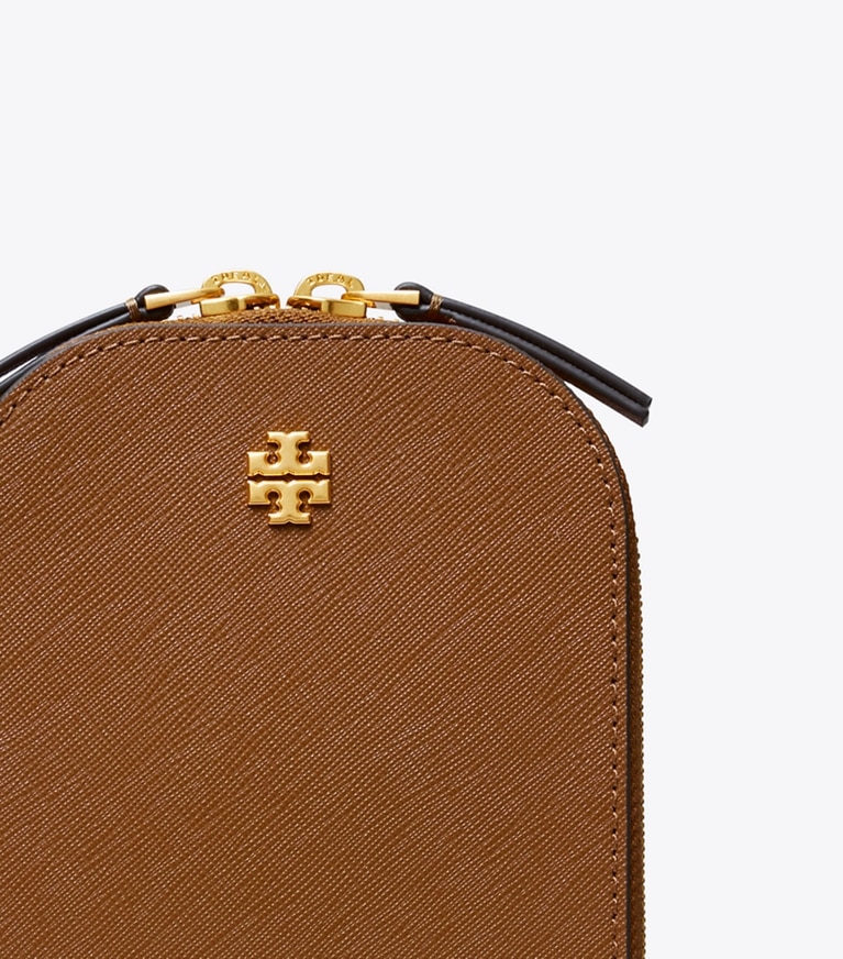 Tory Burch designer mini bags Emerson Phone Crossbody in Moose angle