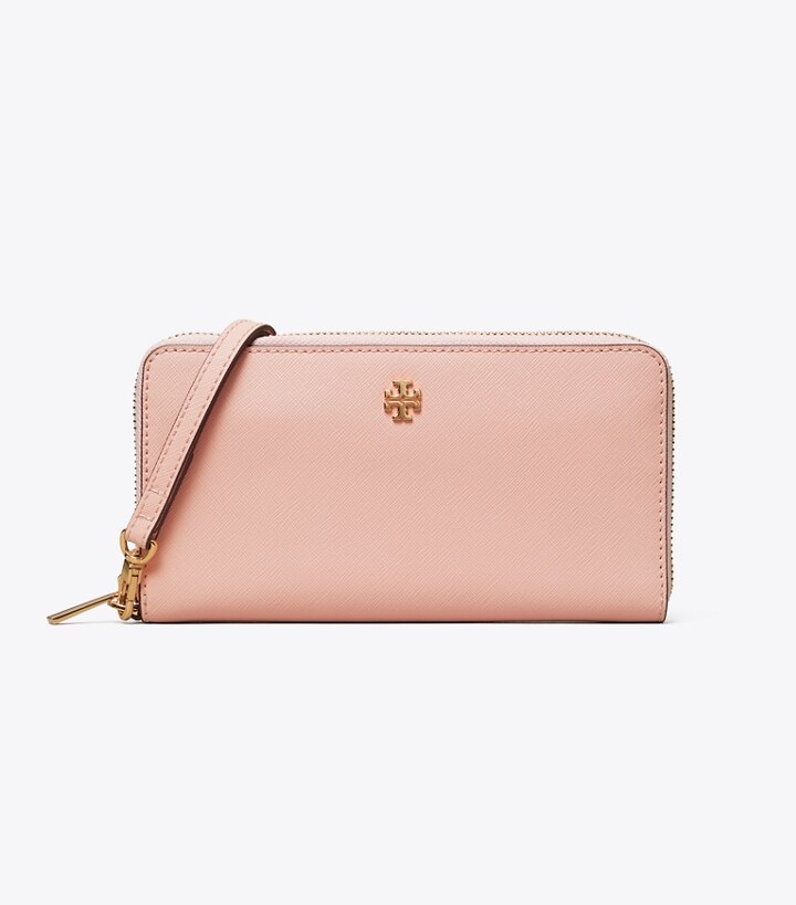 tory burch emerson wristlet zip continental