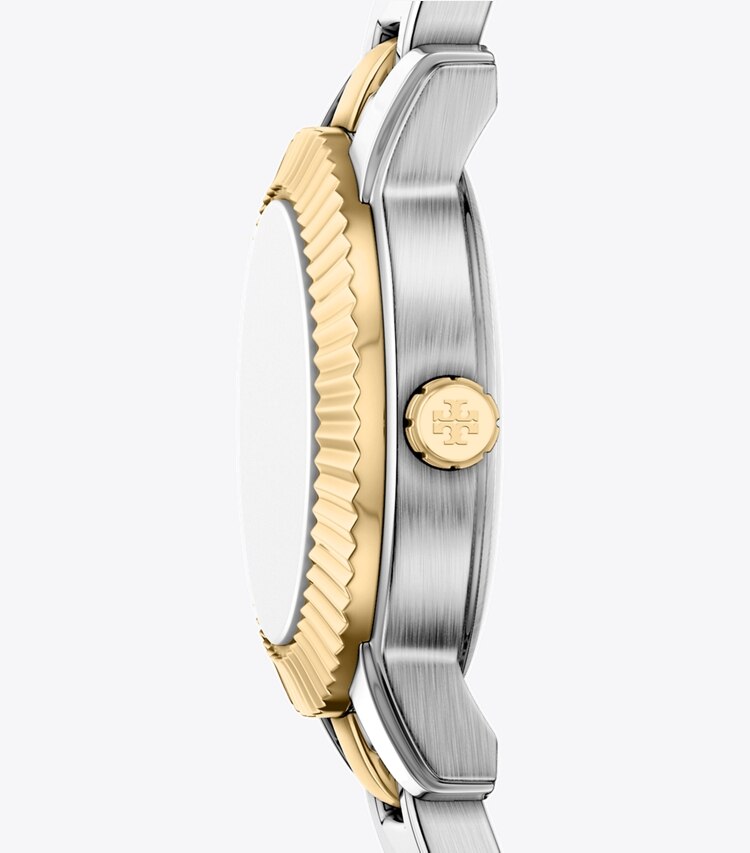 Tory Burch designer montres bracelet Ensemble-cadeau de montre Miller dans IVORY/TWO-TONE/TOPRINGS de côté
