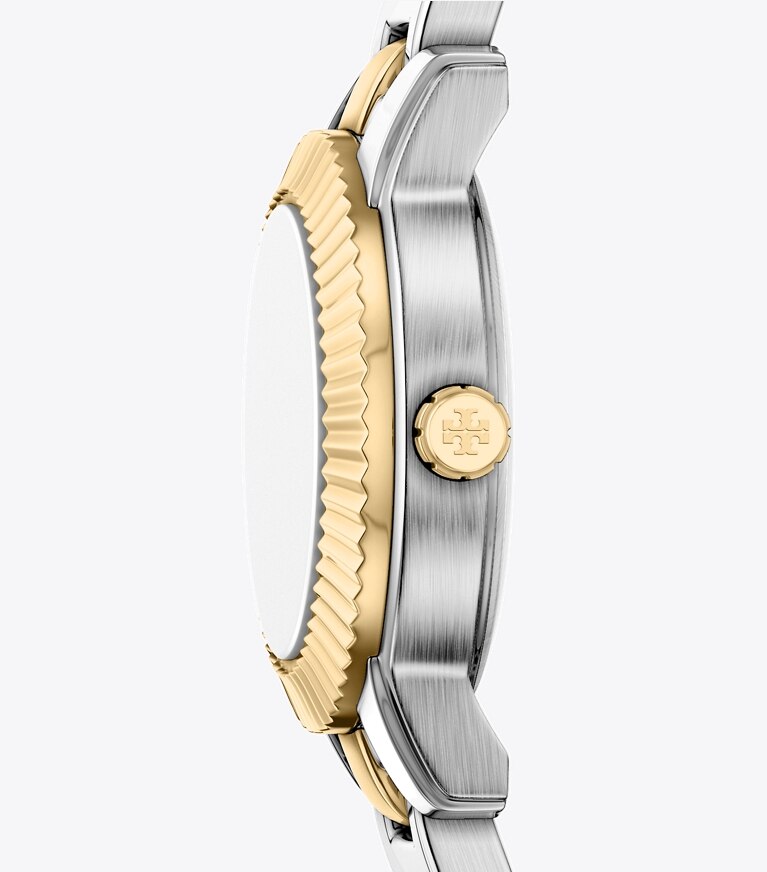 Tory Burch designer montres bracelet Ensemble-cadeau de montre Miller dans IVORY/TWO-TONE/TOPRINGS de côté