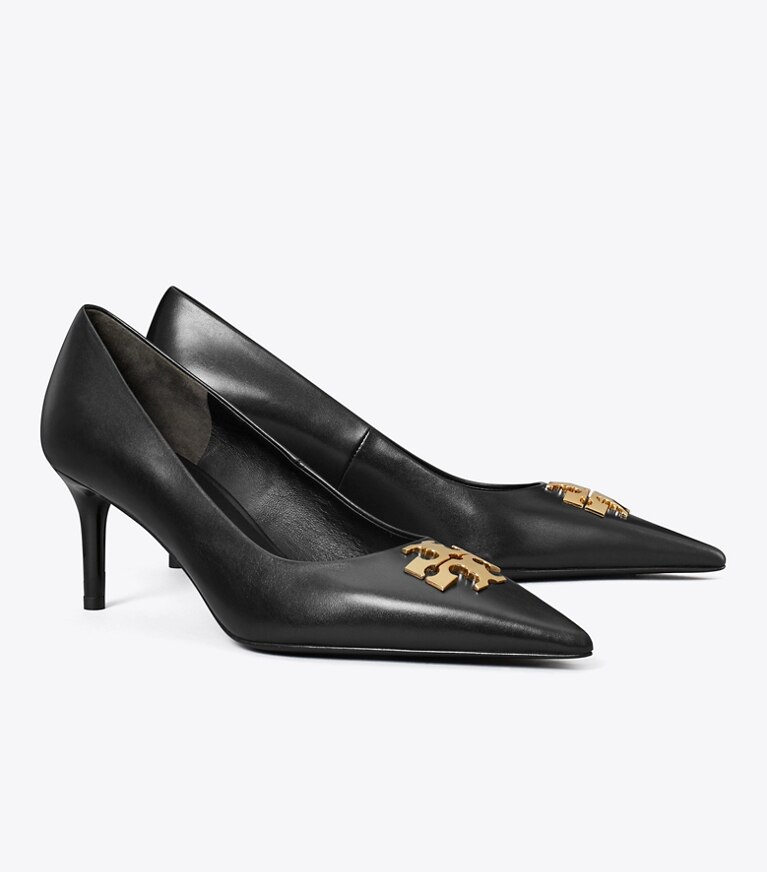Tory Burch designer escarpins Escarpin Charlie dans PERFECT BLACK / GOLD angle