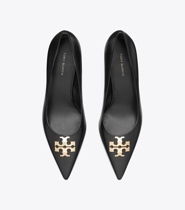 Tory Burch designer escarpins Escarpin Charlie dans PERFECT BLACK / GOLD vue du dessus